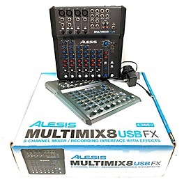 Used Alesis MultiMix 8 USB 8-Channel Unpowered Mixer