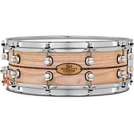 Pearl Music City Custom Solid Shell Snare Ash with Kingwood Center Inlay