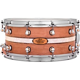Pearl Music City Custom Solid Shell Snare Cherry with Kingwood Royal Inlay