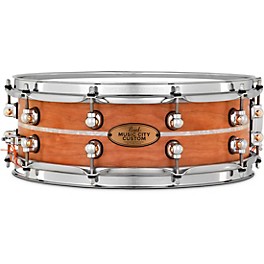 Pearl Music City Custom Solid Shell Snare Cherry with Nicotine Marine Inlay