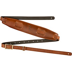 Fender Mustang Saddle Leather Guitar Strap Cognac 2.5 in.