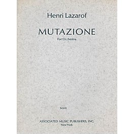 Associated Mutazione (1967) (Full Score) Study Score Series Composed by Henri Lazarof