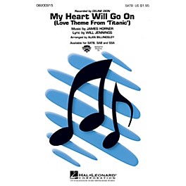 Hal Leonard My Heart Will Go On (SATB) SATB by Celine Dion arranged by Alan Billingsley