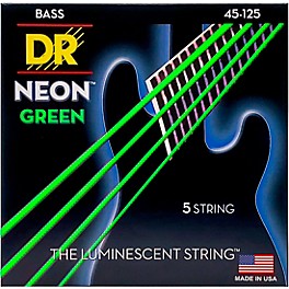 DR Strings NEON Hi-Def Green Bass SuperStrings Medium 5-String