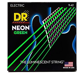 DR Strings NEON Hi-Def Green SuperStrings Light Electric Guitar Strings