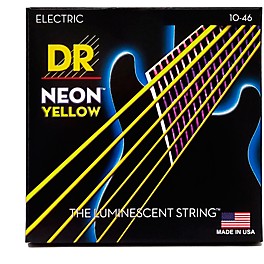 DR Strings NEON Hi-Def Yellow SuperStrings Medium Electric Guitar Strings