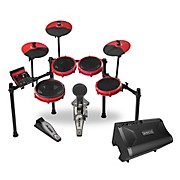 NITRO MAX 8-Piece Electronic Drum Set with Bluetooth and BFD Sounds and DA2108 Drum Amp Red
