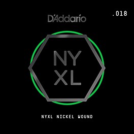 D'Addario NYNW018 NYXL Nickel Wound Electric Guitar Single String, .018