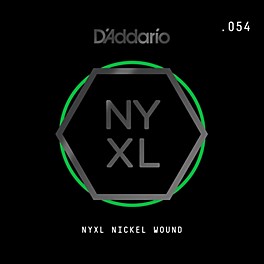 D'Addario NYNW054 NYXL Nickel Wound Electric Guitar Single String, .054