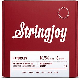 Stringjoy Naturals Phosphor Bronze Acoustic Guitar Strings