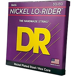 DR Strings Nickel Lo-Rider 6-String Electric Bass Strings (30-130)
