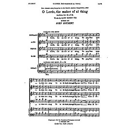 Novello O Lorde, The Maker of Al Thing SATB Composed by John Joubert