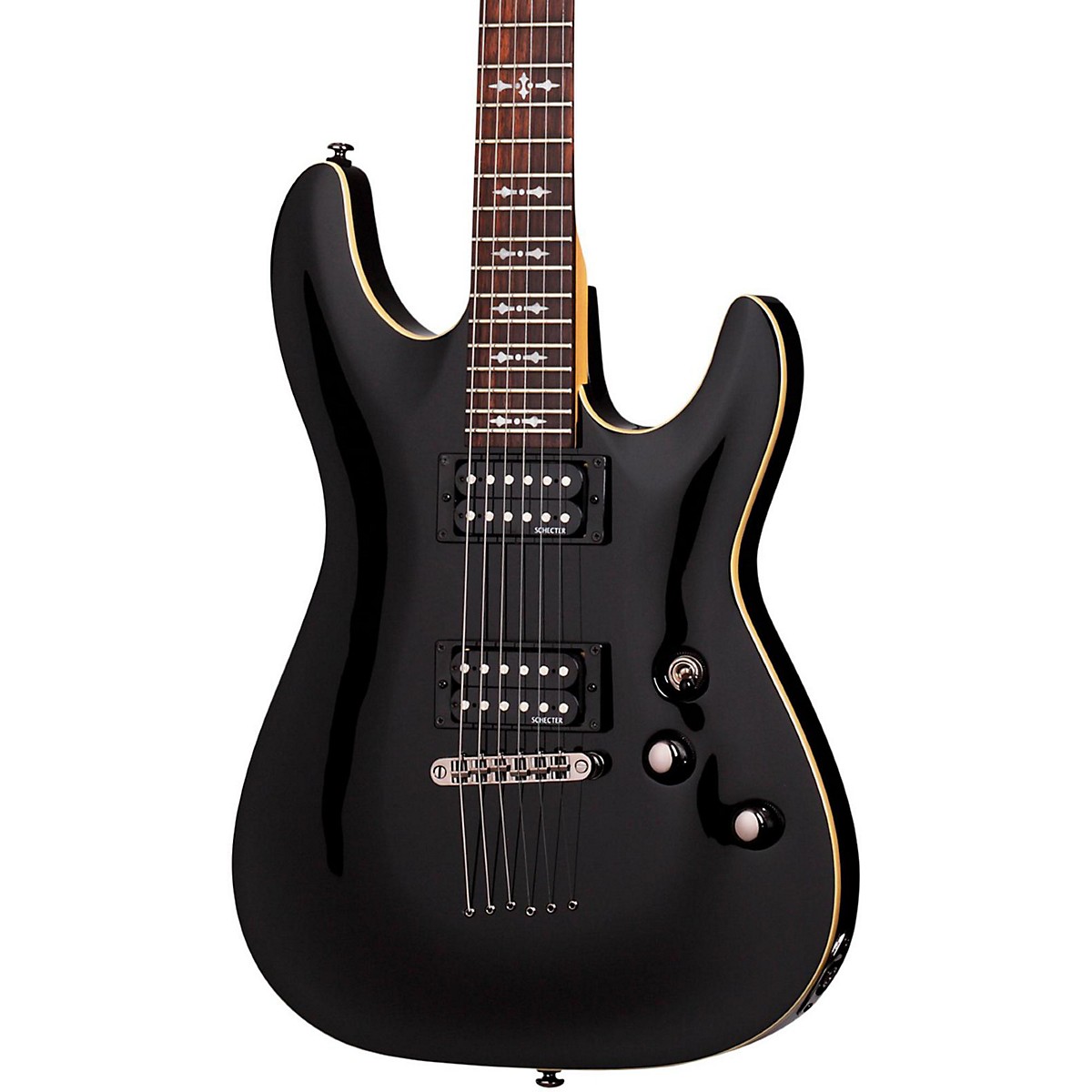 Schecter Guitar Research OMEN6 Electric Guitar Black Guitar Center