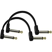 Offset Right Angle to Right Angle Flat Patch Cables 2-Pack 4 in. Black