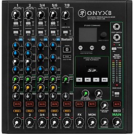 Open Box Mackie Onyx8 8-Channel Premium Analog Mixer With Multi-Track USB And Bluetooth