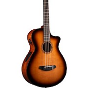 Organic Solo Pro CE Red Cedar-African Mahogany Concerto Acoustic-Electric Bass Guitar Edge Burst