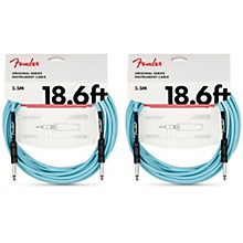 Fender Original Series Limited-Edition Instrument Cable 18.6 ft. Sonic Blue 2-Pack