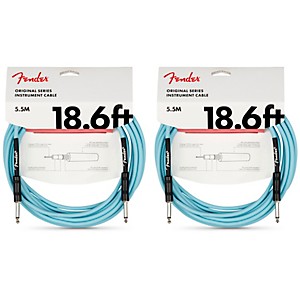 Fender Original Series Limited-Edition Instrument Cable 18.6 ft. Sonic Blue 2-Pack  