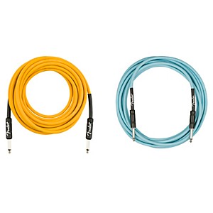 Fender Original Series Straight to Straight Limited-Edition Instrument Cable - Butterscotch Blonde and Sonic Blue 2-Pack 18.6 ft. 