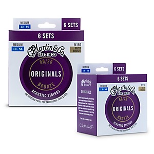 Martin Originals 80/20 Bronze Acoustic Guitar Strings Medium 12 Pack  