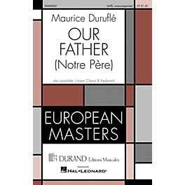 Editions Durand Our Father (Notre Pére) (SATB unaccompanied) composed by Maurice Duruflé