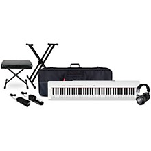 Yamaha P-225 88-Key Digital Piano with Warm Audio WA-CAB Headphone Package (Pedals/Bench/Stand/Bag Included)