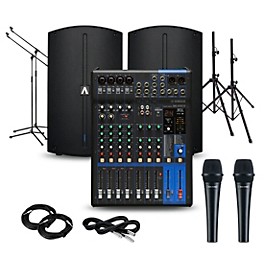 Yamaha PA Package with MG10XUF Mixer and Avante Achromic Series Powered Speakers 12" Mains