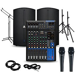 Yamaha PA Package with MG10XUF Mixer and Avante Achromic Series Powered Speakers 15" Mains