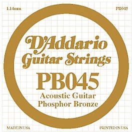 D'Addario PB045 Phosphor Bronze Single Acoustic String