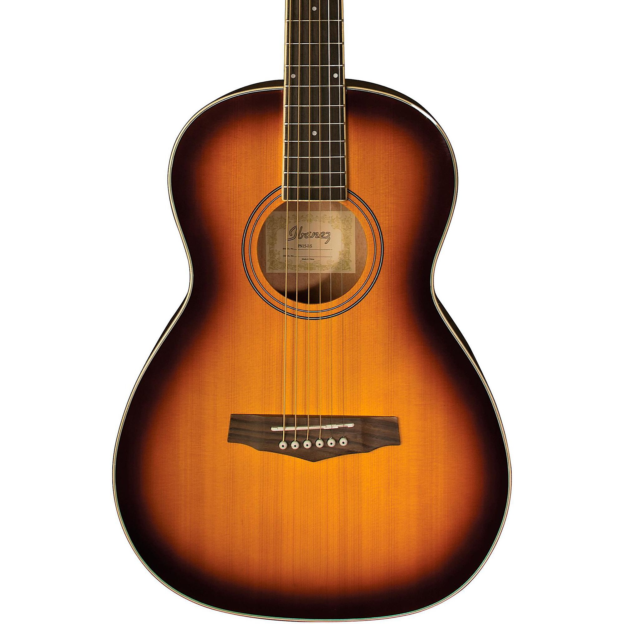 Ibanez PN15 Parlor Size Acoustic Guitar Brown Sunburst | Guitar Center