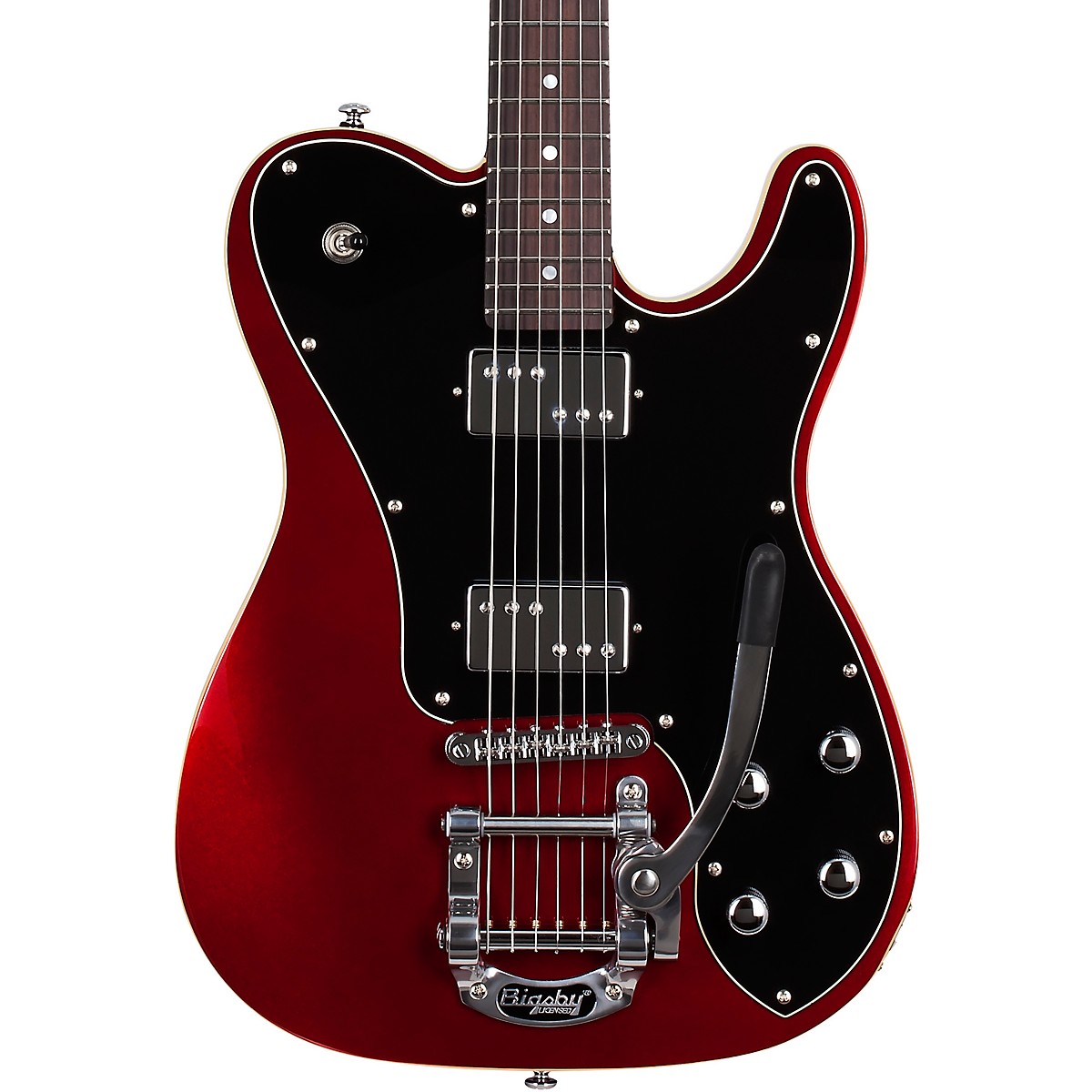 Schecter Guitar Research PT Fastback IIB Electric Guitar Metallic Red Black Pickguard Guitar