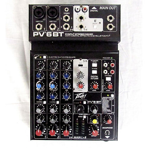 Used Peavey PV6BT Unpowered Mixer Guitar Center