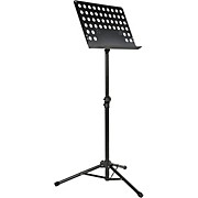 Perforated Tripod Orchestral Music Stand Black