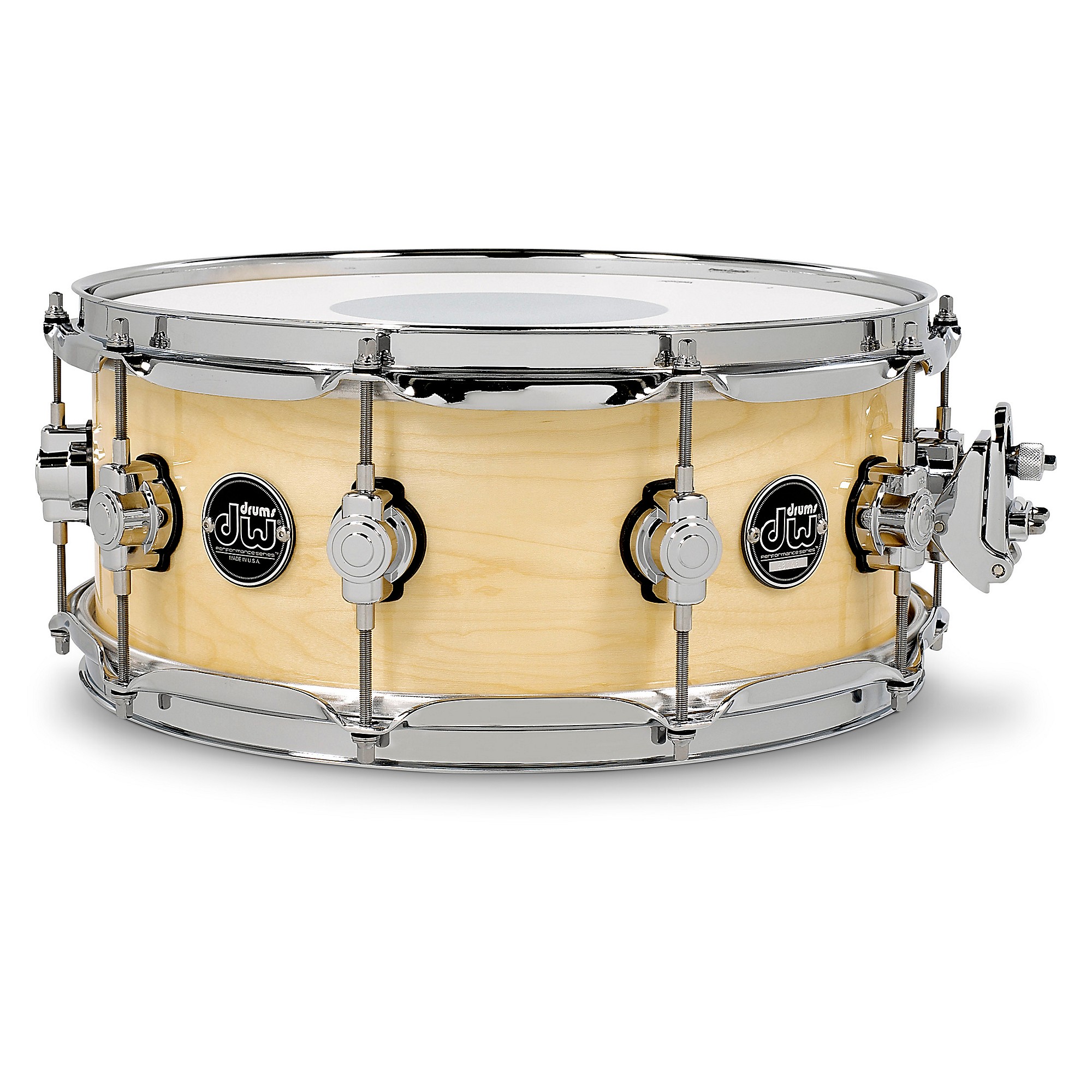 Dw Performance Series Snare Drum 14 X 55 In Natural Lacquer Guitar Center 