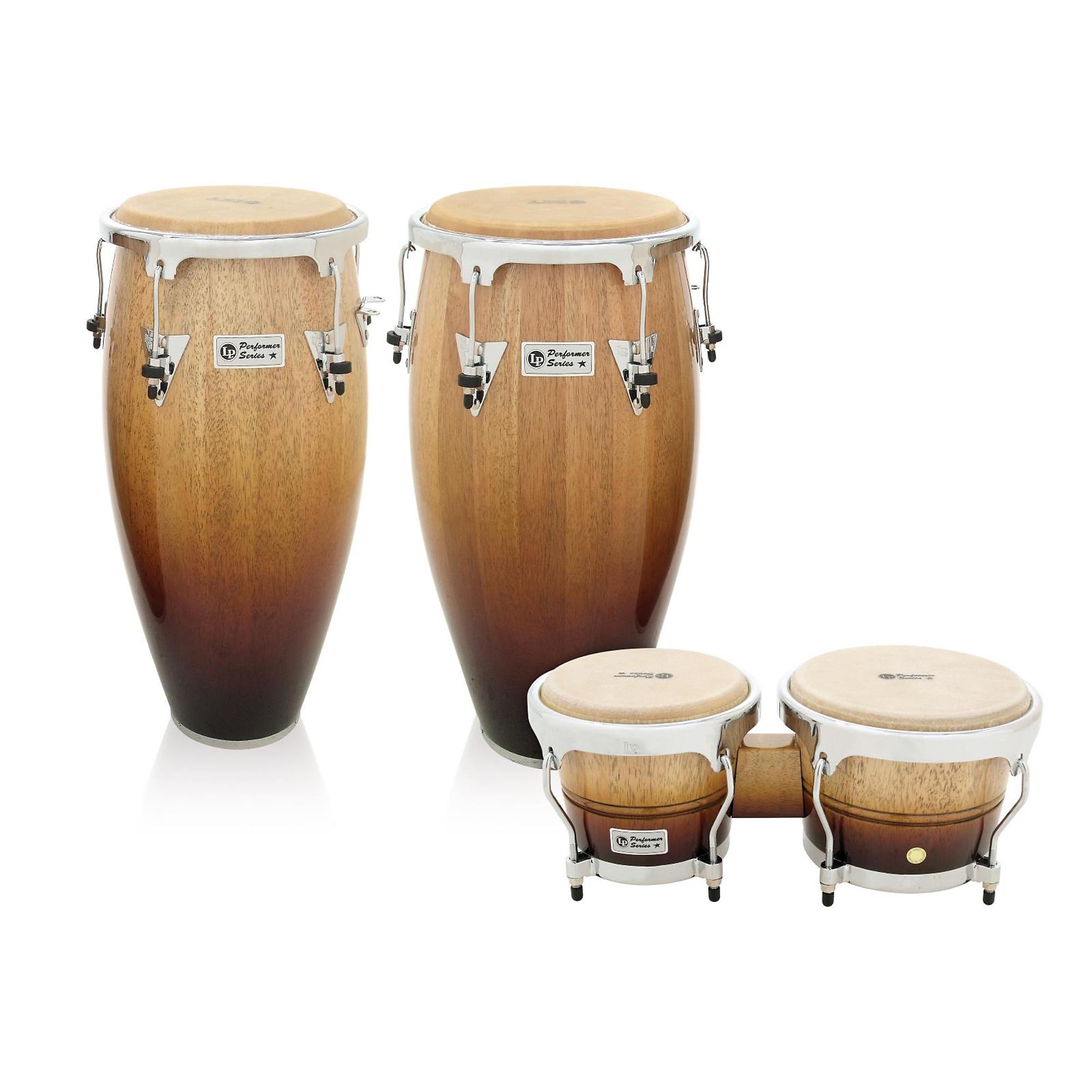 LP Performer Series 2Piece Conga and Bongo Set with Chrome Hardware