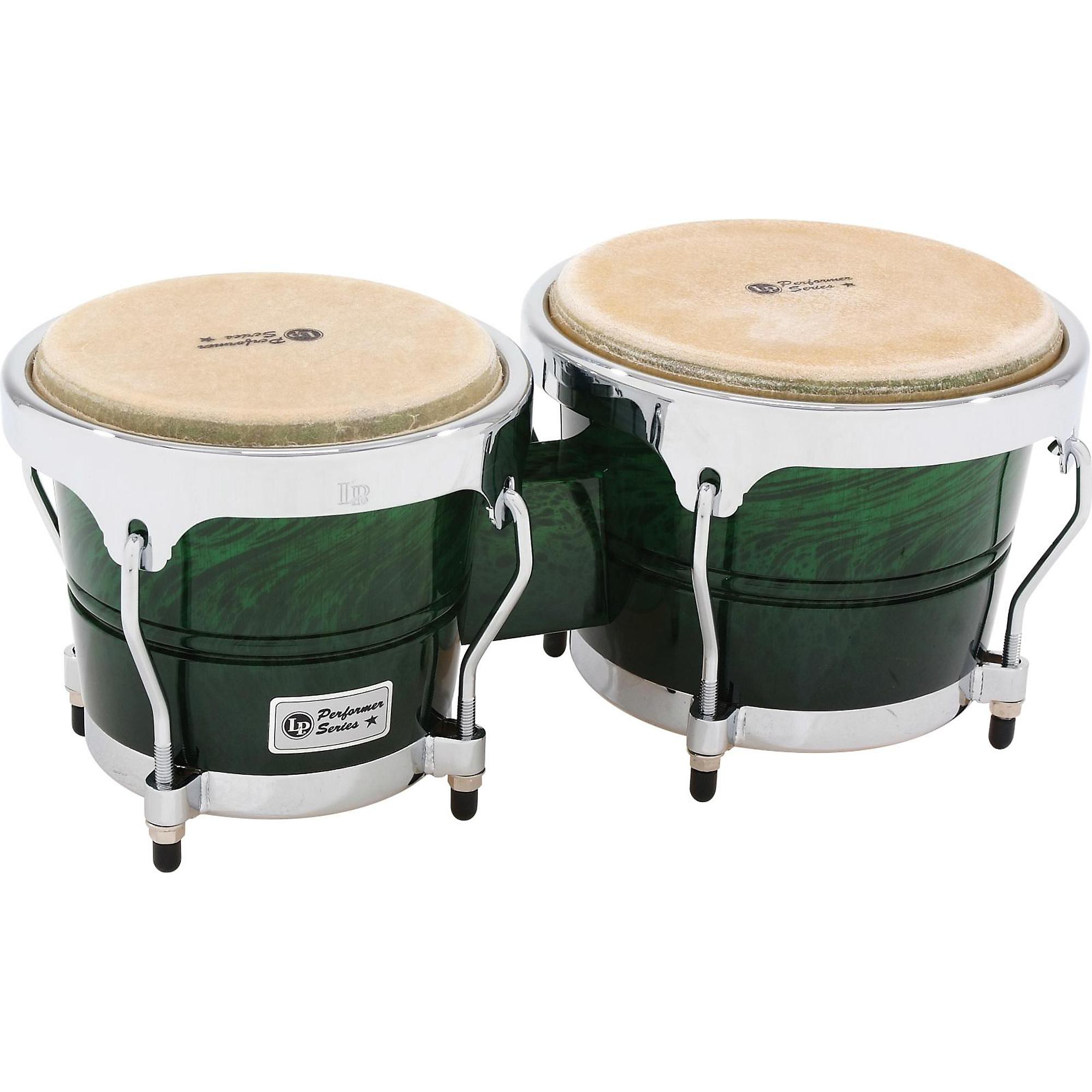 LP Performer Series Bongos with Chrome Hardware Green Fade Guitar Center