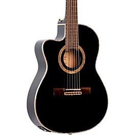 Ortega Performer Series RCE138-T4BK-L Thinline Acoustic Electric Nylon Guitar
