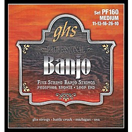GHS Phosphor Bronze 5-String Banjo Strings Medium