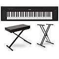 Yamaha Piaggero NP-15 61-Key Portable Keyboard Essentials Bundle Black