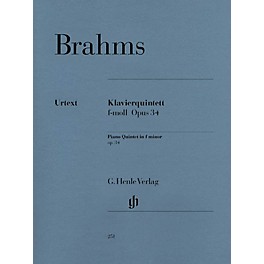 G. Henle Verlag Piano Quintet F minor Op. 34 Henle Music Folios Series Softcover Composed by Johannes Brahms