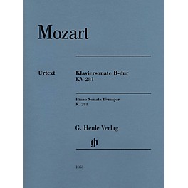 G. Henle Verlag Piano Sonata in B-flat Major, K281 (189f) Henle Music Softcover by Mozart Edited by Ernst Herttrich