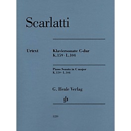 G. Henle Verlag Piano Sonata in C Major K. 159, L. 104 Henle Music Softcover by Scarlatti Edited by Bengt Johnsson