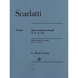 G. Henle Verlag Piano Sonata in D minor, K. 9, L. 413 Henle Music Folios Softcover by Scarlatti Edited by Bengt Johnsson