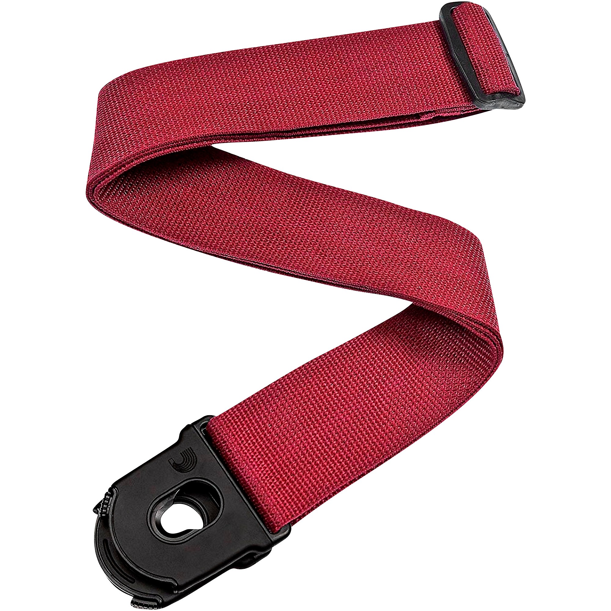 D'Addario Waves Lock Locking Nylon Guitar Strap Red