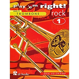 Hal Leonard Play 'Em Right Rock - Vol. 1 (Trombone) De Haske Play-Along Book Series Arranged by Erik Veldkamp