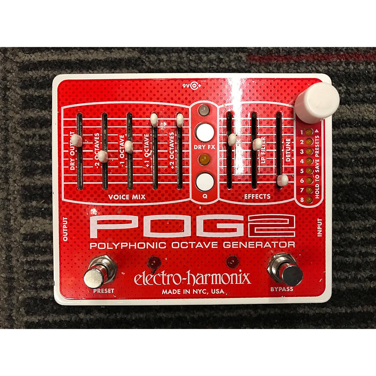 Used ElectroHarmonix Pog2 Polyphonic Octave Generator Effect Pedal