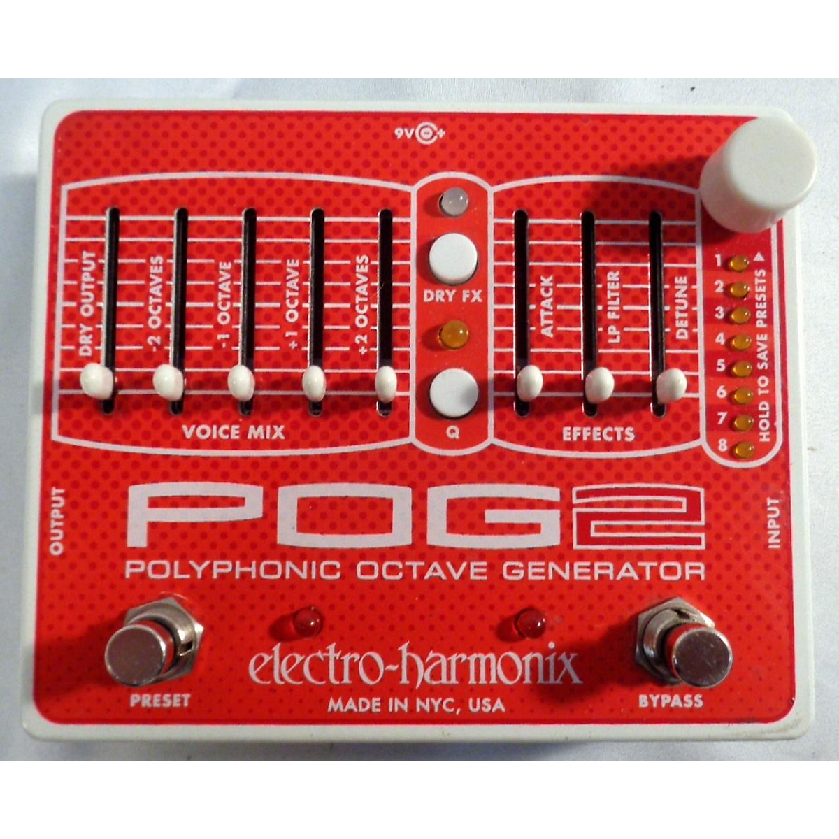 Used ElectroHarmonix Pog2 Polyphonic Octave Generator Effect Pedal