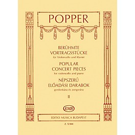 Editio Musica Budapest Popular Concert Pieces - Volume 2 (Cello and Piano) EMB Series Composed by Dávid Popper