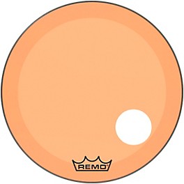 Remo Powerstroke P3 Colortone Orange Resonant Bass Drum Head with 5" Offset Hole