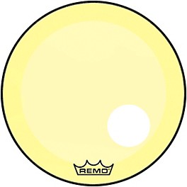 Remo Powerstroke P3 Colortone Yellow Resonant Bass Drum Head 5" Offset Hole